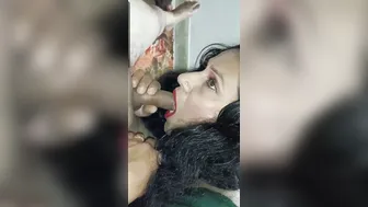 Bhabhi Giving Sloppy Blowjob After Hubby Leaves For Work