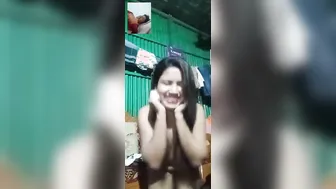 Horny GF Getting Naked During Private Video Call
