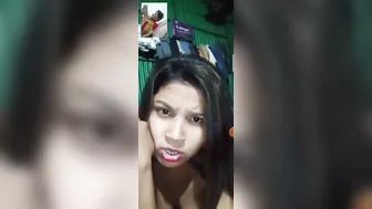 Horny GF Getting Naked During Private Video Call