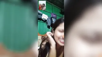 Horny GF Getting Naked During Private Video Call