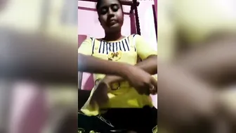 Shy GF Flashing Her Perky Tits During Video Chat