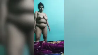 Chubby Desi Wife Stripping For Husband Recording Her Curves