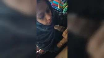 Covered Wife Giving Secret Blowjob To Husband On Webcam