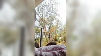 Desi GF Bouncing On Lover Cock Outdoors In Jungle