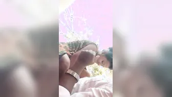 Desi GF Bouncing On Lover Cock Outdoors In Jungle