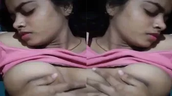 Horny Babe Playing With Her Big Boobs On Video Call Tonight