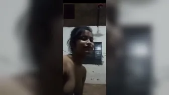 Cute Shy GF Showing Her Boobs During Video Call