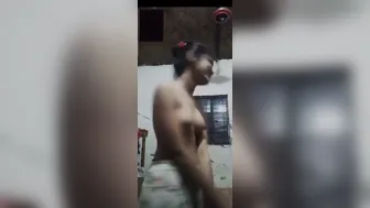 Cute Shy GF Showing Her Boobs During Video Call