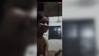 Cute Shy GF Showing Her Boobs During Video Call