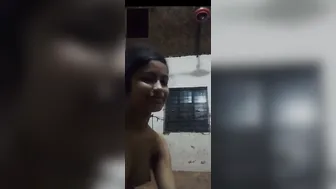 Cute Shy GF Showing Her Boobs During Video Call