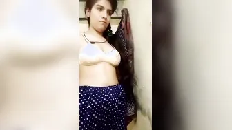 Beautiful GF Stripping Completely Naked For Her Man