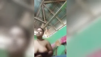 Busty Married Bhabhi Taking Nude Selfies For Online Lover