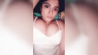 Sexy Girl Flashing Her Perky Tits While Relaxing In The Bathtub