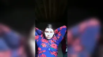 Village Cutie Stripping Naked Teasing Boyfriend On Selfie Cam