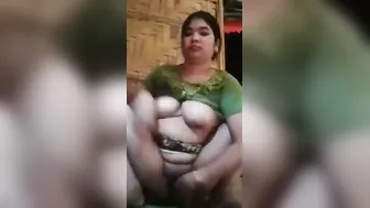 Chubby Village Wife Fingering Her Wet Pussy Hard And Moaning