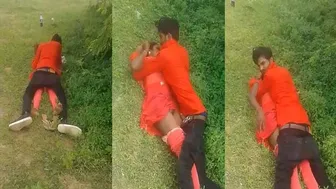 Desi Couple Caught Fucking Outdoors By Strangers Getting Wild