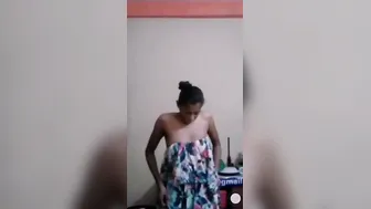 Cute Lankan Babe Showing Off Her Natural Tits On Camera