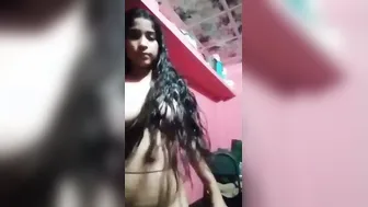 Beautiful GF Spreading Her Tight Pussy On Selfie Camera