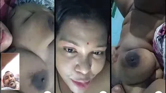 Tamil Wife Flashing Her Big Tits During Naughty Video Call