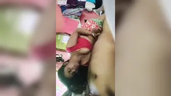 Horny Desi Wife Jerking Off Her Husband In Homemade Bedroom Clip