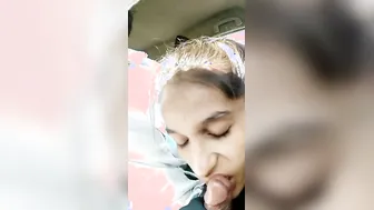 Naughty GF Sucking Cock Inside Moving Car On Highway Ride