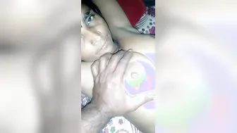 Village Wife Stripping Naked Revealing Her Bare Breasts And Pussy