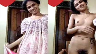 Natural Hairy Pussy Girl Spreading Wide Open On Video Call