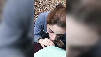 Desi Babe Giving Sloppy Blowjob Outdoors Hidden From Family