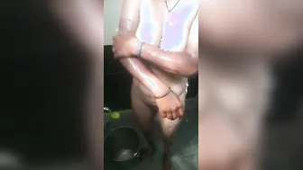 Pervy Neighbor Secretly Filming His Maid Bathing Fully Naked