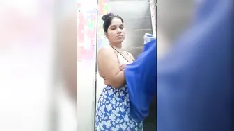 Curvy Married Bhabhi Changing Clothes Caught On Hidden Camera