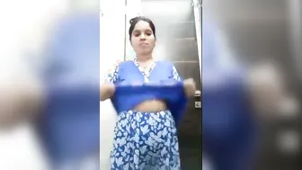 Curvy Married Bhabhi Changing Clothes Caught On Hidden Camera