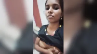 Young Desi Babe Revealing Her Perky Little Boobs On Webcam Today