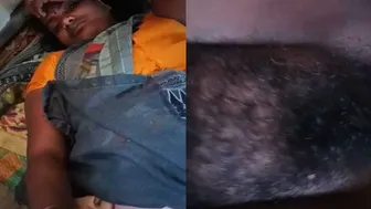 Hubby Exposing His Hairy Village Wife Naked Pussy On Camera