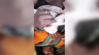 Hubby Exposing His Hairy Village Wife Naked Pussy On Camera