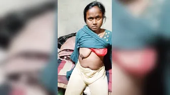 Husband Filming His Wife Flashing Her Big Tits At Home