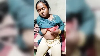 Husband Filming His Wife Flashing Her Big Tits At Home