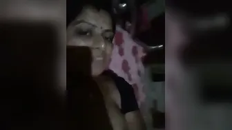 Bengali Wife Stripping Naked Exposing Her Tits And Pussy For Lover