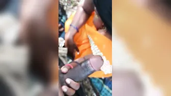 Village Slut Giving Sloppy Blowjob Outside In The Fields