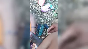 Village Slut Giving Sloppy Blowjob Outside In The Fields