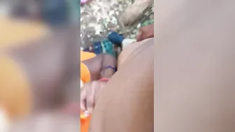 Village Slut Giving Sloppy Blowjob Outside In The Fields