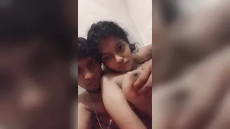 Playing With My GF's Soft Boobs On Video Call