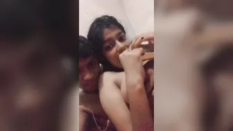 Playing With My GF's Soft Boobs On Video Call