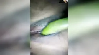 Village Bhabhi Pleasuring Herself With Cucumber In Bedroom