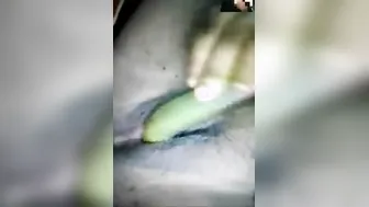 Village Bhabhi Pleasuring Herself With Cucumber In Bedroom