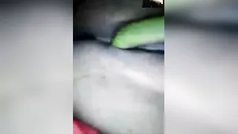 Village Bhabhi Pleasuring Herself With Cucumber In Bedroom