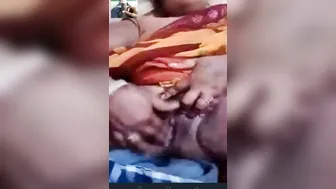 Chubby Village Wife Fingering Pussy On Video Call For Lover