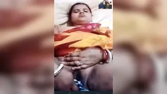 Chubby Village Wife Fingering Pussy On Video Call For Lover