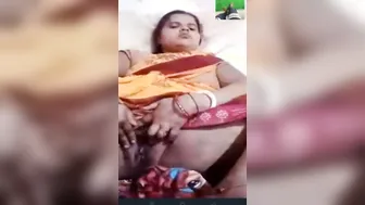 Chubby Village Wife Fingering Pussy On Video Call For Lover