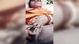 Chubby Village Wife Fingering Pussy On Video Call For Lover