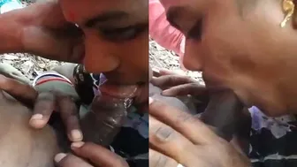 Local Slut Sucking Dick For Cash In The Woods After Dark